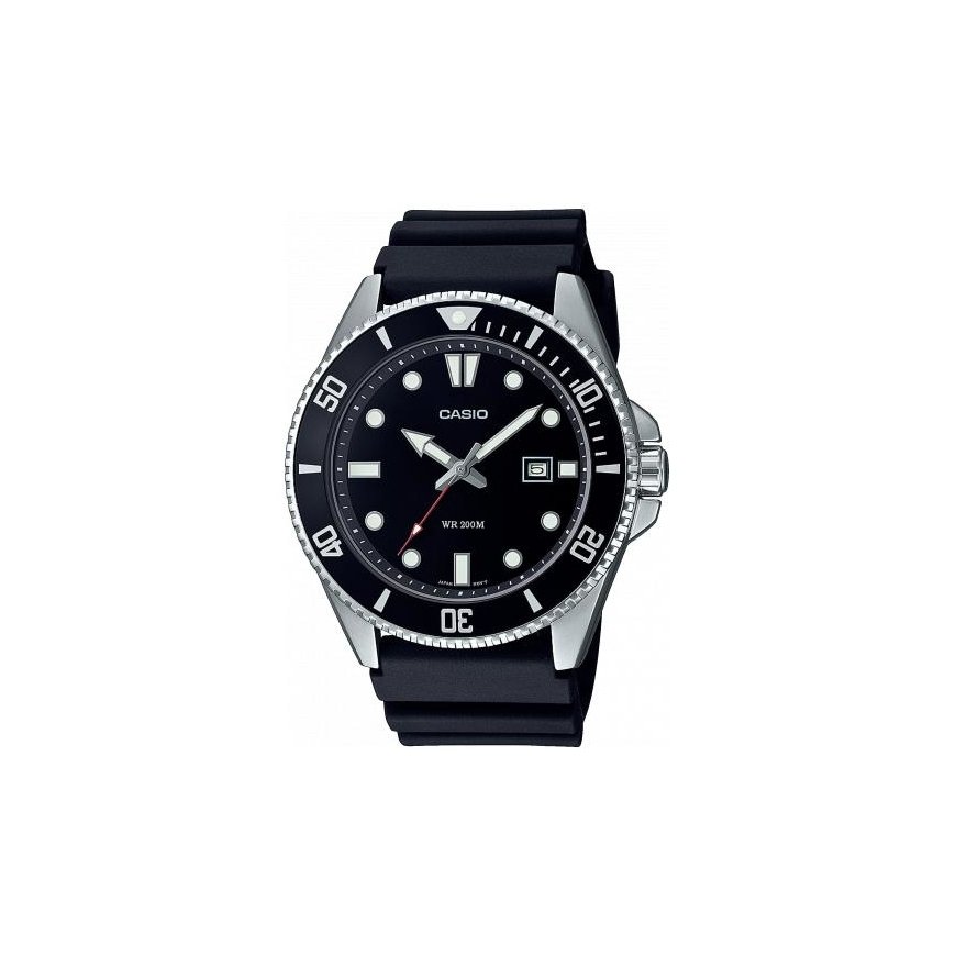 Casio MDV-107-1A1VEF rankinis laikrodis Kvartcas Juoda, Nerūdijančiojo plieno Nerūdijančiojo plieno