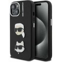 Karl Lagerfeld Grained PU K&CH Heads maciņš Apple iPhone 15 melnā krāsā Karl Lagerfeld Grained PU K&CH Heads maciņš Apple iPhone 15 melnā krāsā