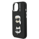 Чехол Karl Lagerfeld Grained PU K&CH Heads для Apple iPhone 15 черного цвета Чехол Karl Lagerfeld Grained PU K&CH Heads для Apple iPhone 15 черного цвета
