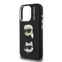 Karl Lagerfeld Grained PU K&CH Heads -kotelo Apple iPhone 15 Pro:lle mustana