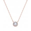 Beneto Rožine auksaline plated hõbedane ripats kristallidega AGS1135 / 47-ROSE