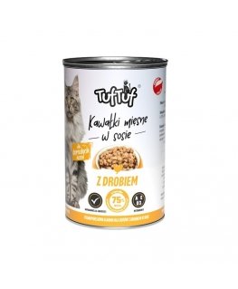 TUF TUF Lihaa kastikkeessa linnunlihalla - märkä kissanruoka - 415g