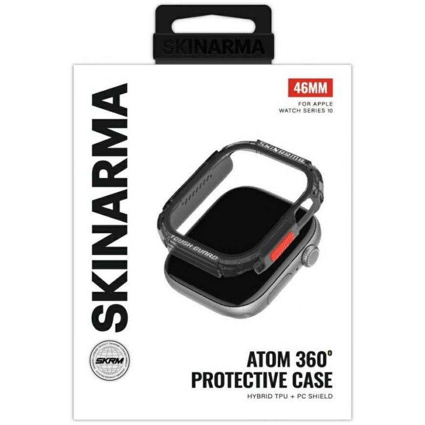 Чехол Skinarma Atom для Apple Watch 46mm дымчатый – 3
