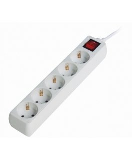 Gembird Surge Protector 5x Balts 5 Maiņstrāvas izvade (-s)