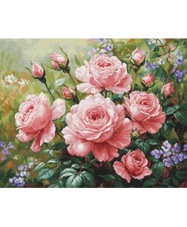 luca S Kryželiu tikanduse komplekt "Rooside aed" 44x35cm SB717