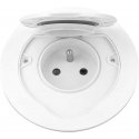 Orno Hermetiškas ümmargune elektripistik, IP55, 1x2P+Z (prantsuse), valge Orno Hermetiškas ümmargune elektripistik, IP55, 1x2P+Z (prantsuse), valge