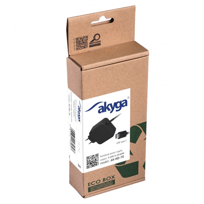 Akyga AK-ND-70 maitinimo adapteris / inverteris Vidaus 65 W Juoda – 3