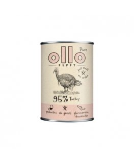OLLO Puppy Puhtaasti Turkki - märkä koiranruoka - 400 g