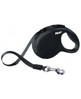 Flexi New CLASSIC 3 m Melns Dzīties pakaļ/suns Ievelkama pavada