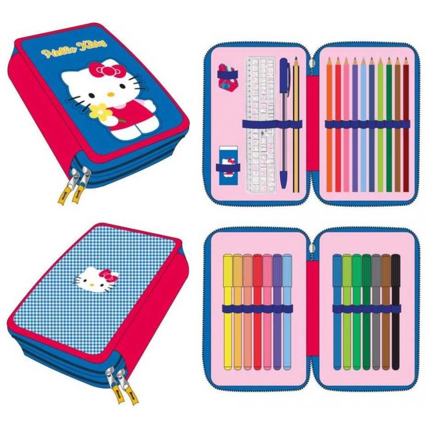 Hello Kitty blue pencil case with 2 compartments – 2