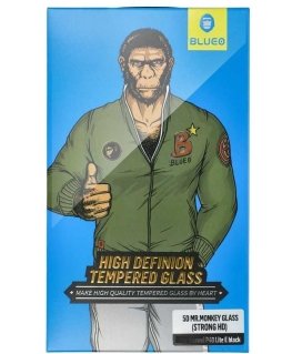 Blueo LCD aizsargstikliņš 5D Mr. Monkey Glass (Strong HD) Apple iPhone 13 Pro melns
