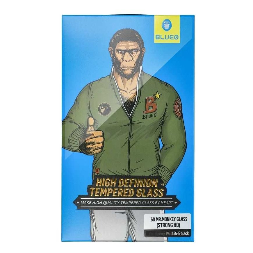 Blueo LCD apsauginis stikliukas 5D Mr. Monkey Glass (Strong HD) Apple iPhone 13 Pro juodas
