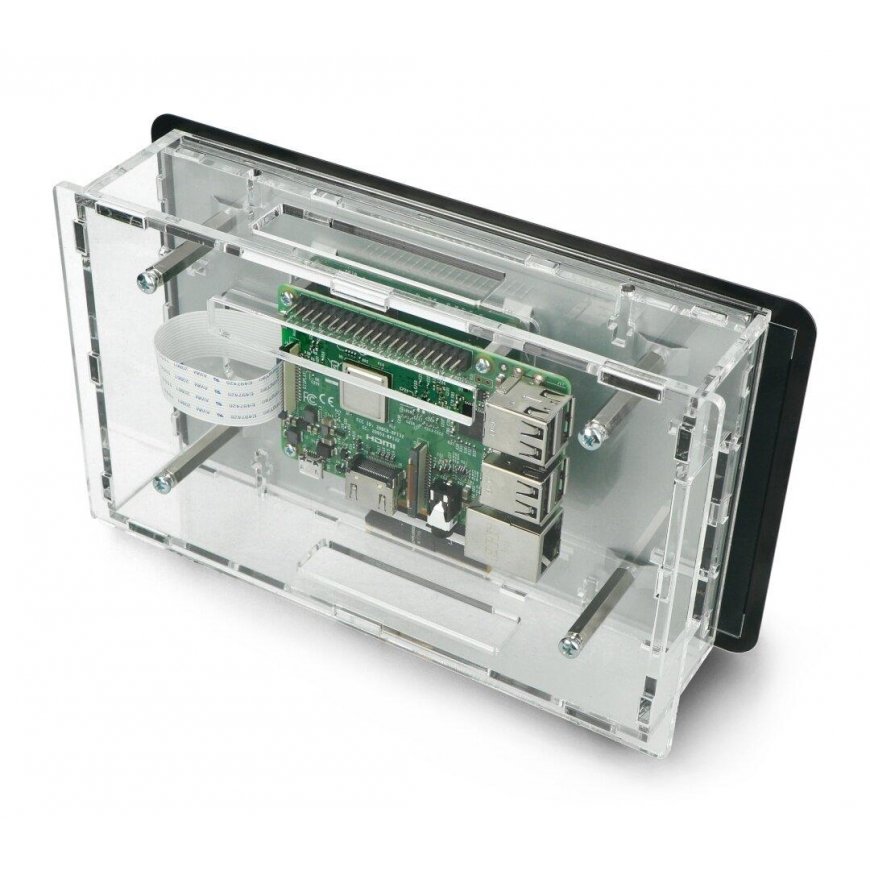 Gravlaser Case designed for Raspberry Pi and special 7” touchscreen, transparent – 2