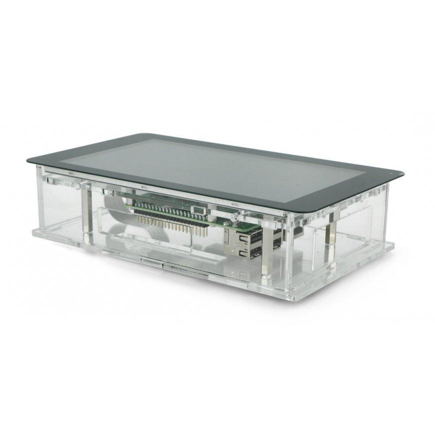 Gravlaser korpuss paredzēts Raspberry Pi un īpašam 7” skārienekrānam, caurspīdīgs – 3