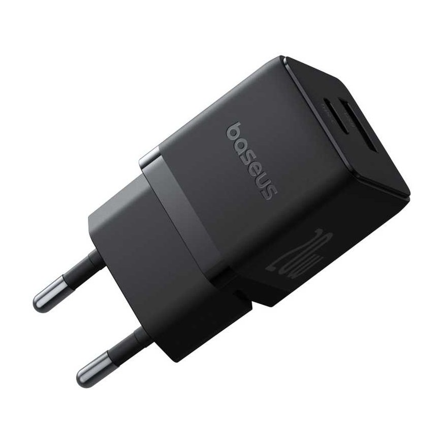 Baseus Seinälaite Palm 20W USB + USB-C QC3.0 PD3.0 USB-C -kaapelilla 1m, musta – 4