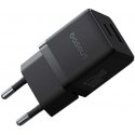 Baseus Wall Charger Palm 20W USB + USB-C QC3.0 PD3.0 with 1m USB-C cable, black Baseus Wall Charger Palm 20W USB + USB-C QC3.0 PD3.0 with 1m USB-C cable, black