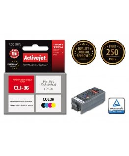 Activejet ACC-36N tindikassett 1 tk Kokkusobiv High (XL) Yield Must, Tsüaan, Magenta, Kollane