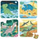 Janod - 4 progressive difficulty dinosaur puzzles with 6-9-12-16 pieces (LKJ2541) Janod - 4 progressive difficulty dinosaur puzzles with 6-9-12-16 pieces (LKJ2541)