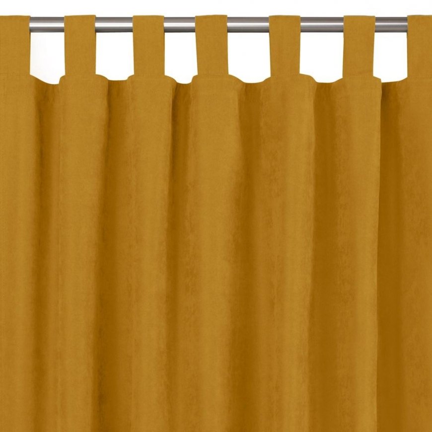 Užuolaida MILANA garstyčių spalvos, klasikinė, 10 cm, šenilinės juostelės, 420x225 HOMEDE