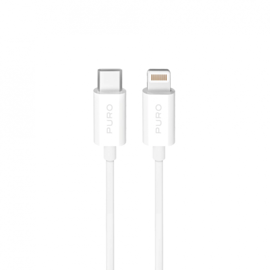 Puro TPE 20W USB-C - Lightning Cable 3m - white