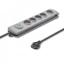 Qoltec 50270 ylijännitesuoja Harmaa 5 AC-pistorasia(a) 230 V 1,8 m Qoltec 50270 ylijännitesuoja Harmaa 5 AC-pistorasia(a) 230 V 1,8 m