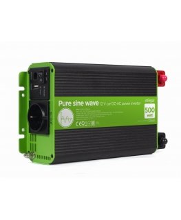 EnerGenie EG-PWC-PS500-01 toiteadapter ja vaheldi Automaatne 500 W Must, Roheline