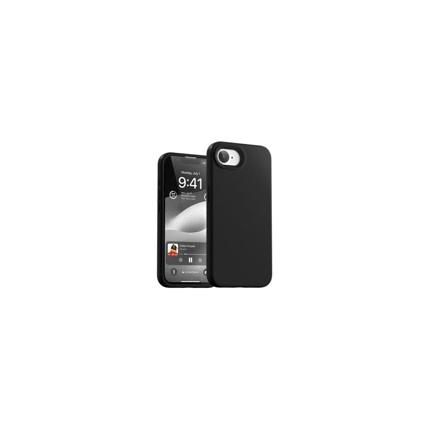 Juodas Mercury silikoninis dėklas iPhone 16e