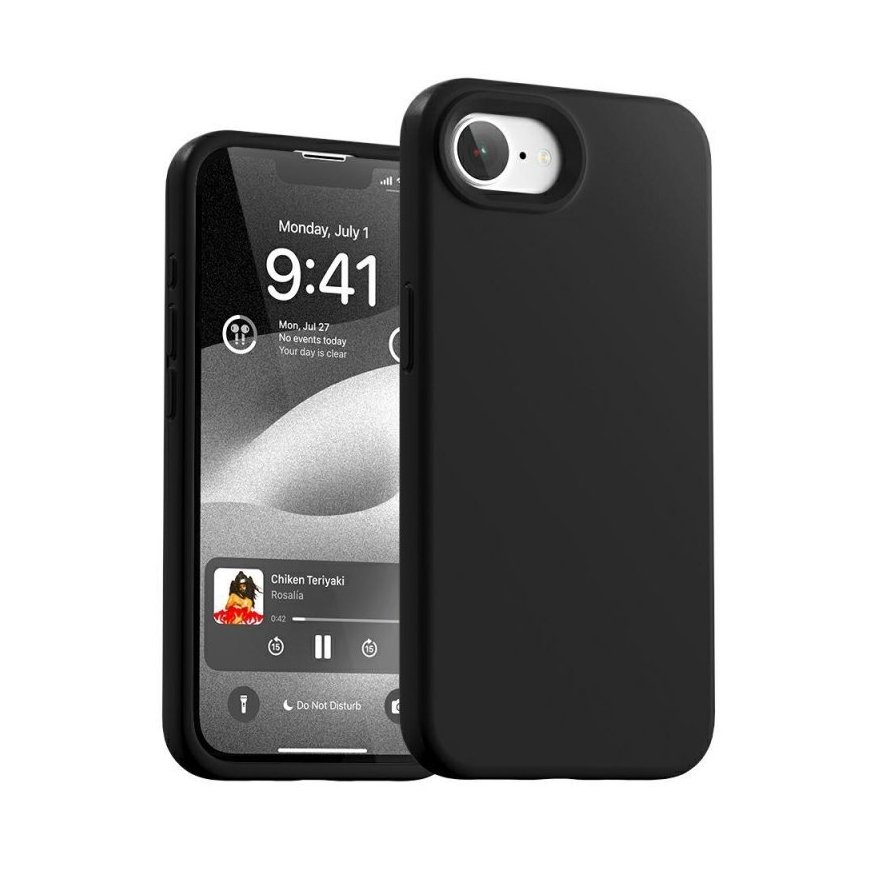 Mercury Silicone Case for iPhone 16e black – 2