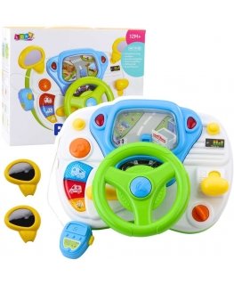 Lean Toys Driving Simulator Educational Steering Wheel Interactive Sounds and Lights
