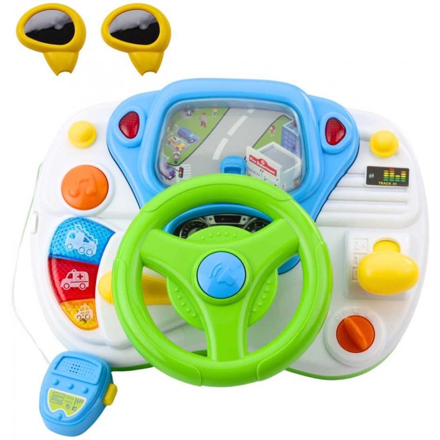 Lean Toys Driving Simulator Educational Steering Wheel Interactive Sounds and Lights – 2