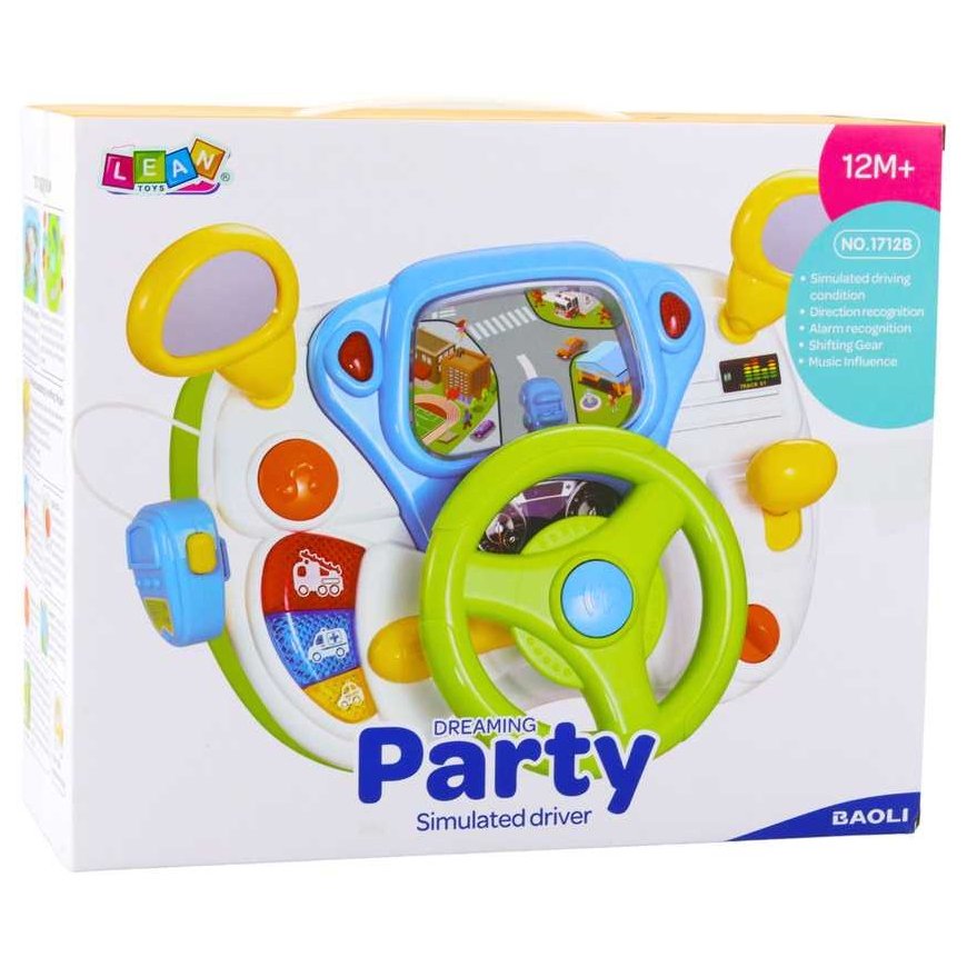 Lean Toys Driving Simulator Educational Steering Wheel Interactive Sounds and Lights – 3