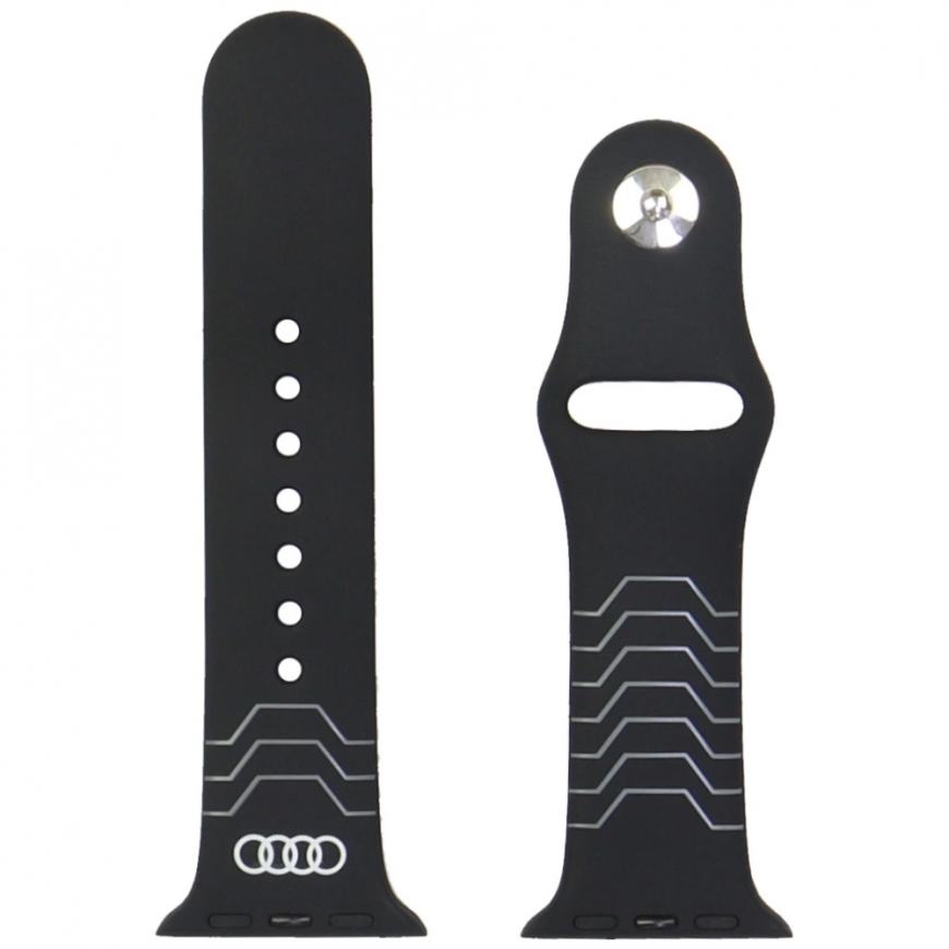 Audi Geometric Pattern silicone watch strap for Apple Watch 40 / 41 / 42 mm - black – 3