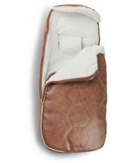 Leclerc Baby Hexagon Footmuff for child - brown leather