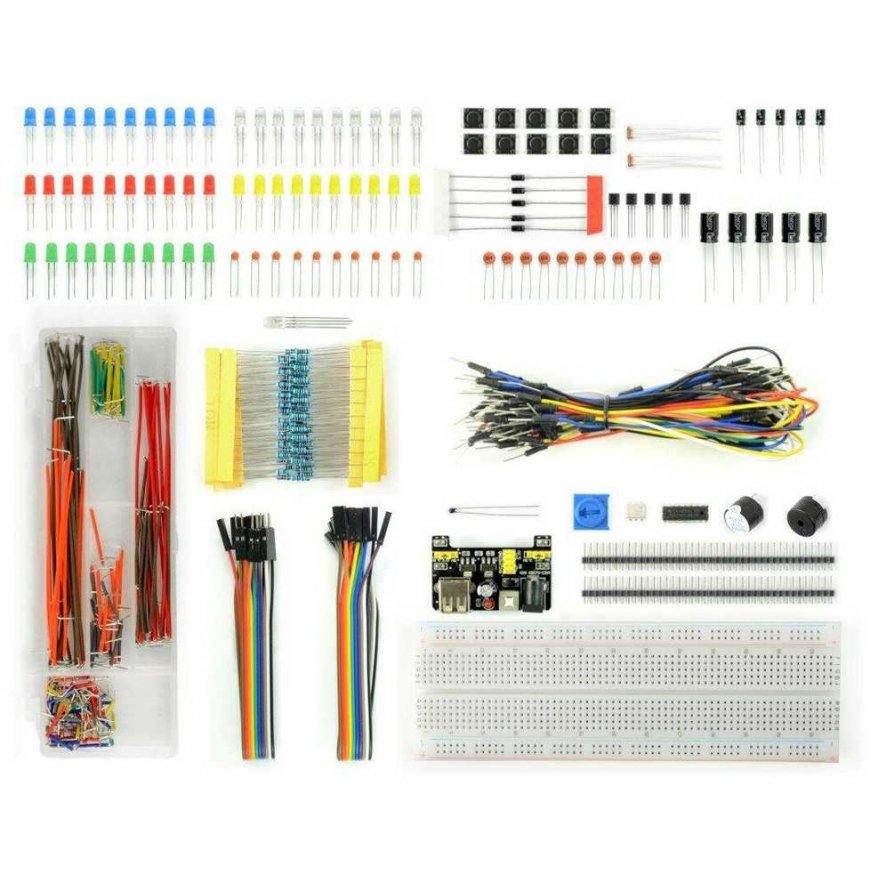 OEM Electronic Components Kit + Breadboard 830 - E23