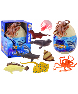Lean Toys Jūras Dzīvnieku un Augu Figūriņas Olu