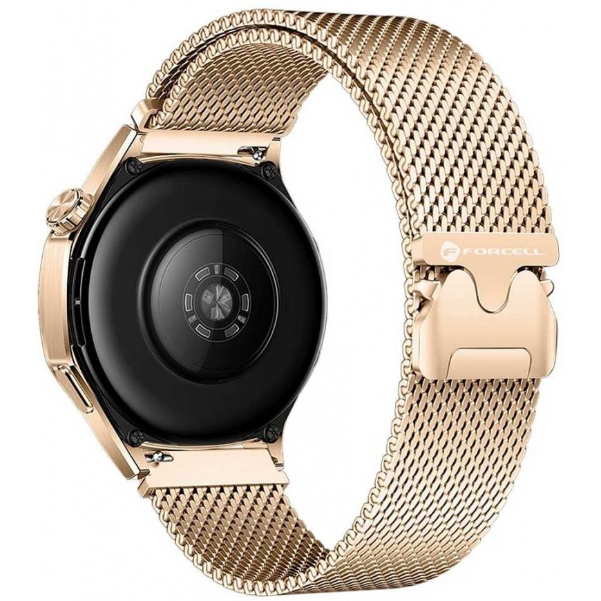 Rihm, mis on mõeldud „Samsung Galaxy Watch Forcell F-Design FS10“ magnetterasest, 22 mm, kuldne