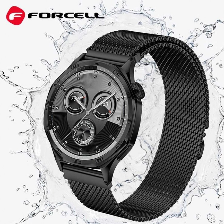 Rihm, mis on mõeldud „Samsung Galaxy Watch Forcell F-Design FS10“ magnetterasest, 22 mm, kuldne – 4