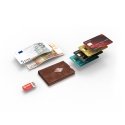 EXENTRI Miniwallet Futlāris/maks Brūns Neilons, Āda, Nerūsējošs tērauds EXENTRI Miniwallet Futlāris/maks Brūns Neilons, Āda, Nerūsējošs tērauds