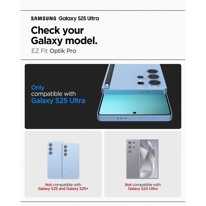 Spigen Glas.tR EZ Fit Optik Pro Kameros objektyvo apsaugas Samsung 2 vnt – 2