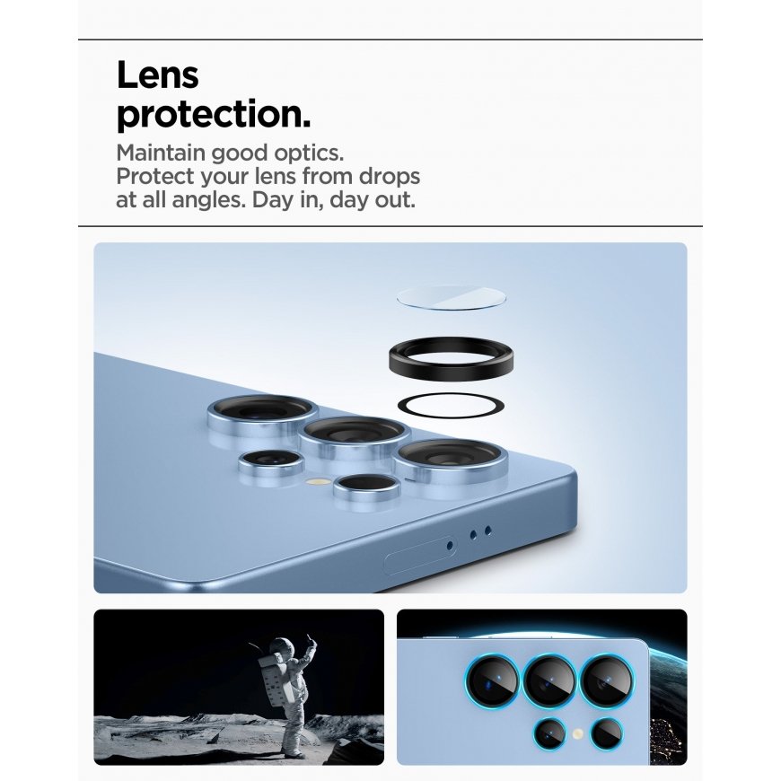 Spigen Glas.tR EZ Fit Optik Pro Camera lens protector Samsung 2 шт – 4
