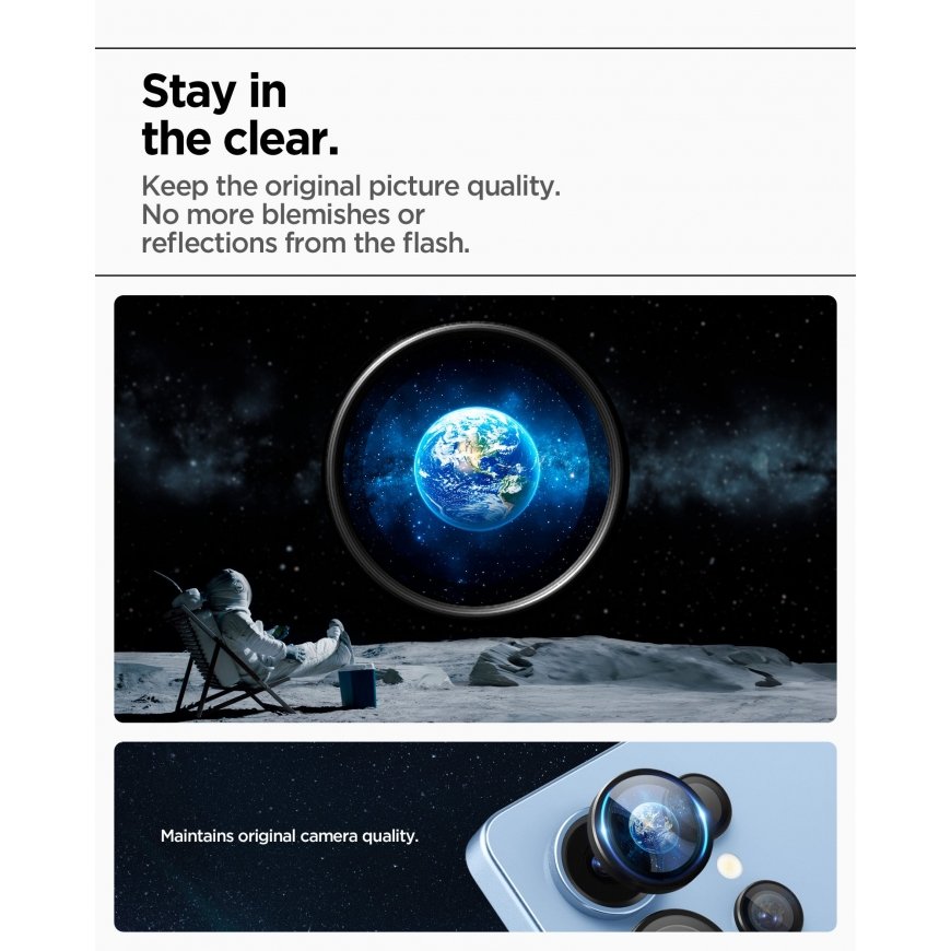 Spigen Glas.tR EZ Fit Optik Pro Galaxy S25 Ultra Camera Lens Protector 2 Pack – 5