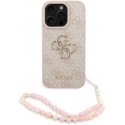 Guess PU 4G Metal Logo rihm Apple iPhone 16 Pro jaoks roosa värviga Guess PU 4G Metal Logo rihm Apple iPhone 16 Pro jaoks roosa värviga