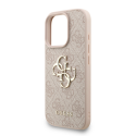 Guess PU 4G Metallilogo-hihna kotelo Apple iPhone 16 Pro:lle vaaleanpunaisena Guess PU 4G Metallilogo-hihna kotelo Apple iPhone 16 Pro:lle vaaleanpunaisena