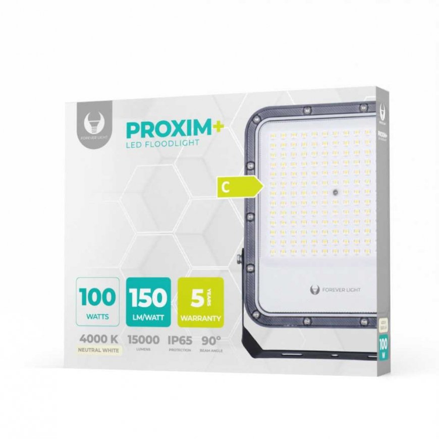 Telforceone Floodlight LED PROXIM+ 100W 4000K 15000lm 230V IP65 Forever Light 150lm/W 5 years warranty – 2