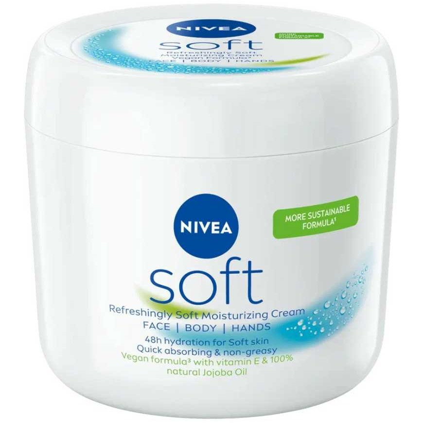 Nivea gaivinamais švelnais mitrinošs krēms, 500 ml – 2