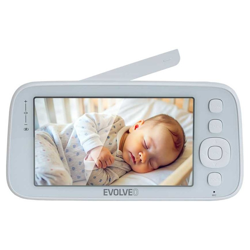 EVOLVEO Baby Monitor N5, video baby monitoring set with 360° viewing, two-way communication, and lullabies, blue – 4