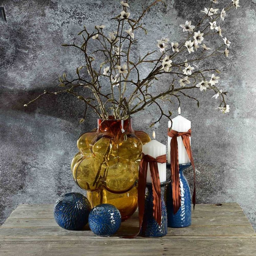 Affek Design Mondex Since 1986 R YARINE Blue Candle Holder 11x10x25cm – 4