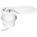 Orno Baldini pesa ?6cm, sisse ehitatud tööpinnale koos libistatava kaanega, USB laadijaga ja 1,9m kaabliga, 1x2P+Z (prantsuse), Orno Baldini pesa ?6cm, sisse ehitatud tööpinnale koos libistatava kaanega, USB laadijaga ja 1,9m kaabliga, 1x2P+Z (prantsuse),