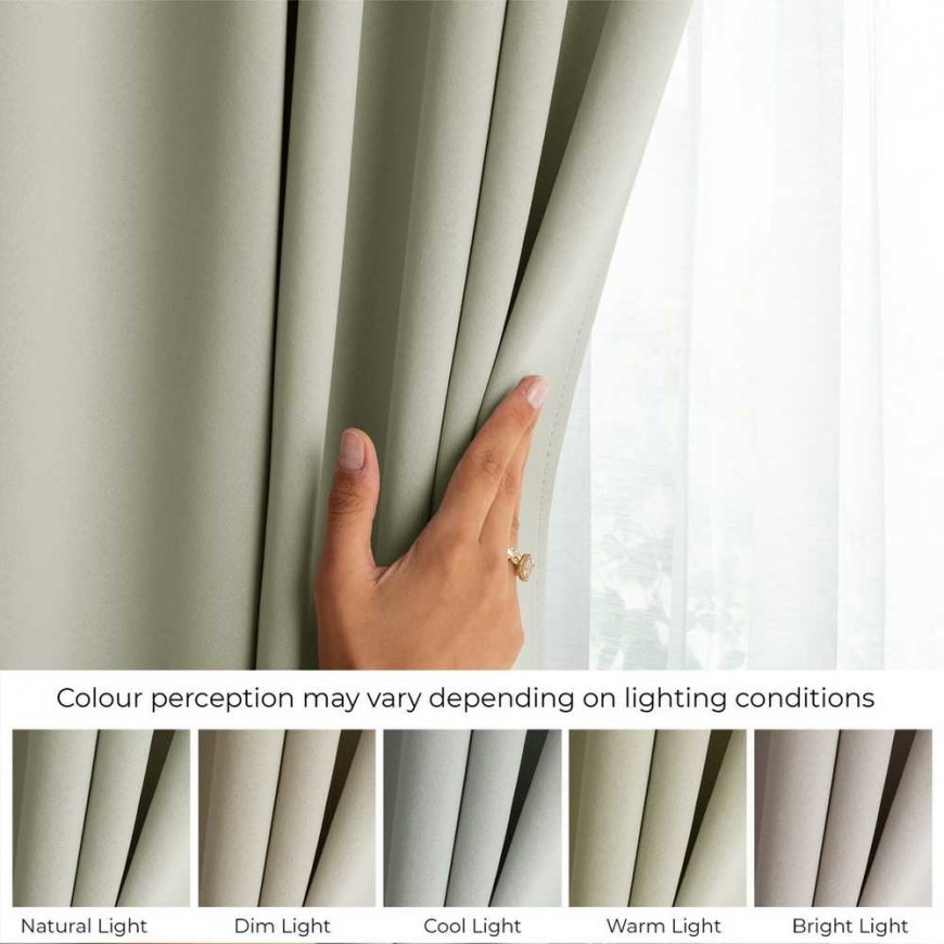 BLACKOUT curtain, cream color, classic, blackout tape, 140x245, AmeliaHome – 4