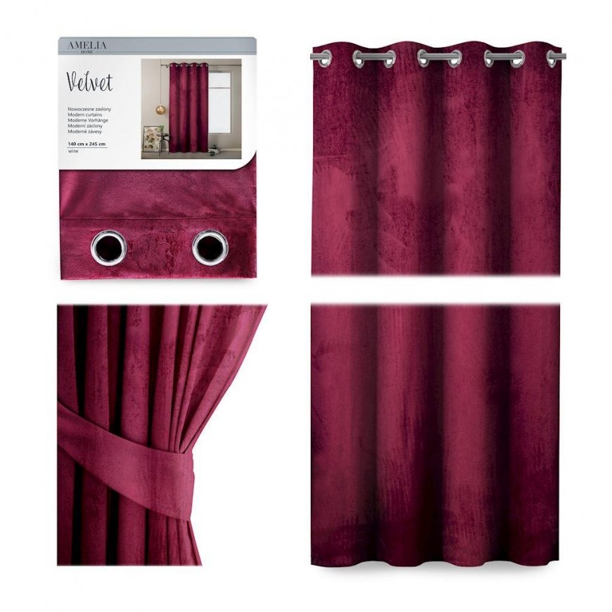 AmeliaHome Nakts aizkars ar gredzeniem AmeliaHome